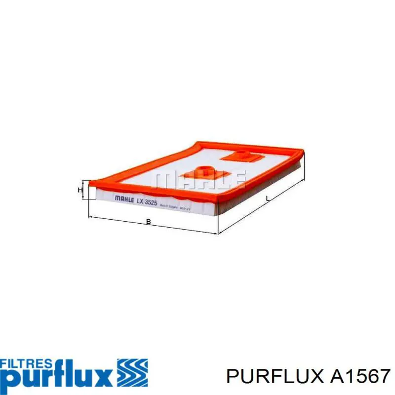 Filtro de ar Purflux A1567 preço, a partir de 13,44 USD