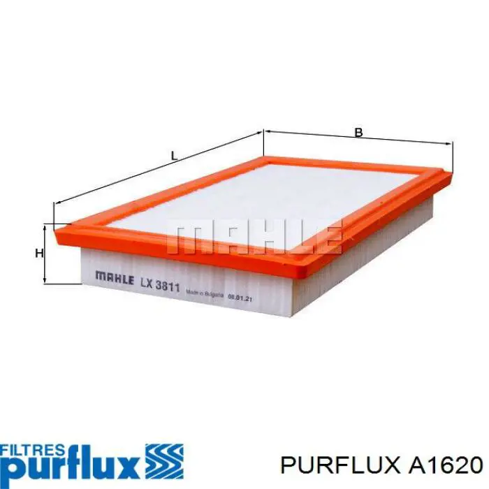 Filtro de ar Purflux A1620