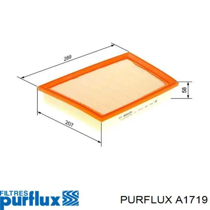 A1719 Purflux Filtro de ar