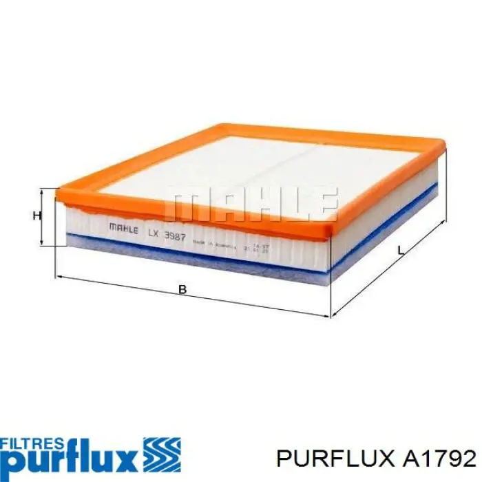 A1792 Purflux Filtro de ar