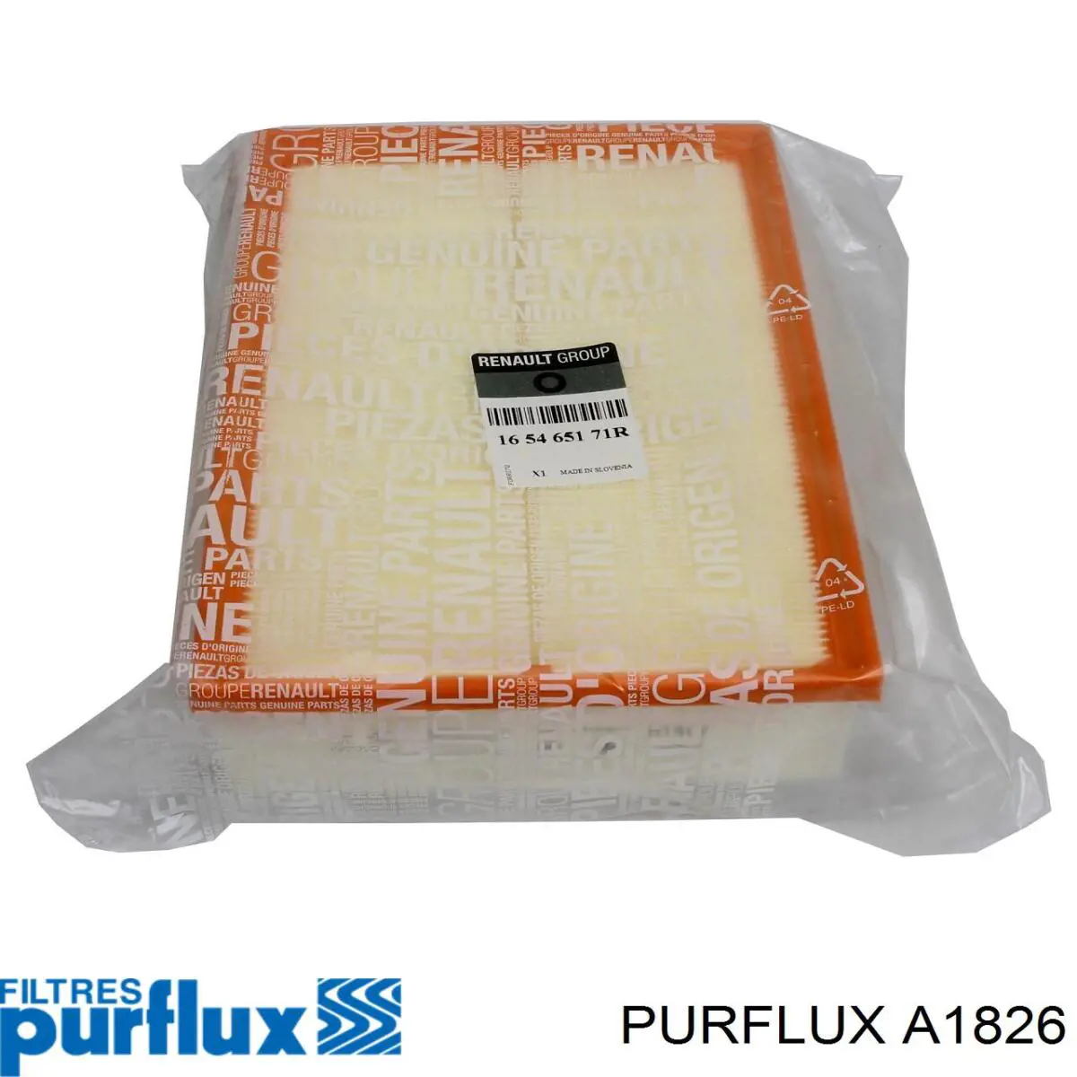A1826 Purflux Filtro de ar