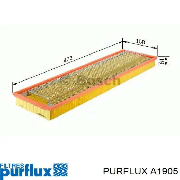 A1905 Purflux Filtro de ar