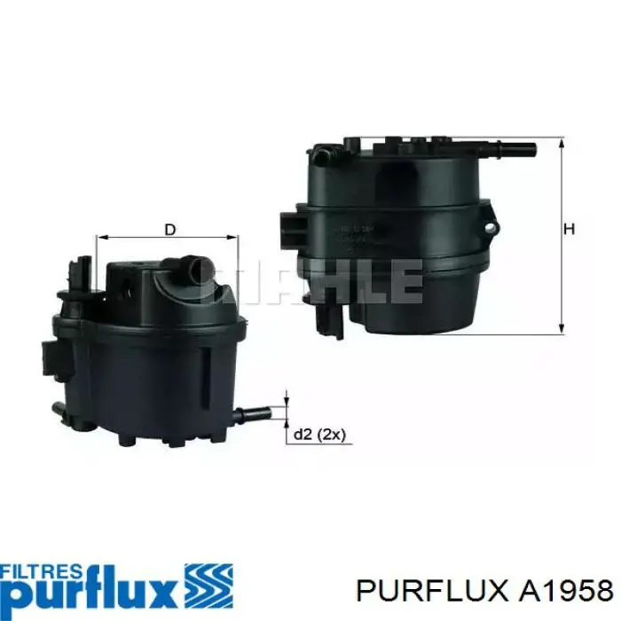 Filtro de ar A1958 Purflux