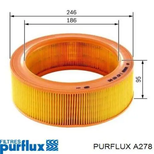 Compre A278 Purflux Filtro de ar