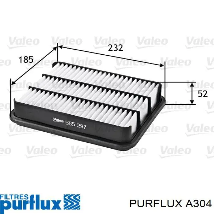 Compre A304 Purflux Filtro de ar
