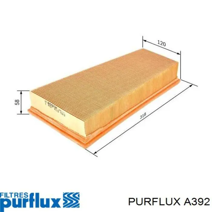 Filtro de ar A392 Purflux