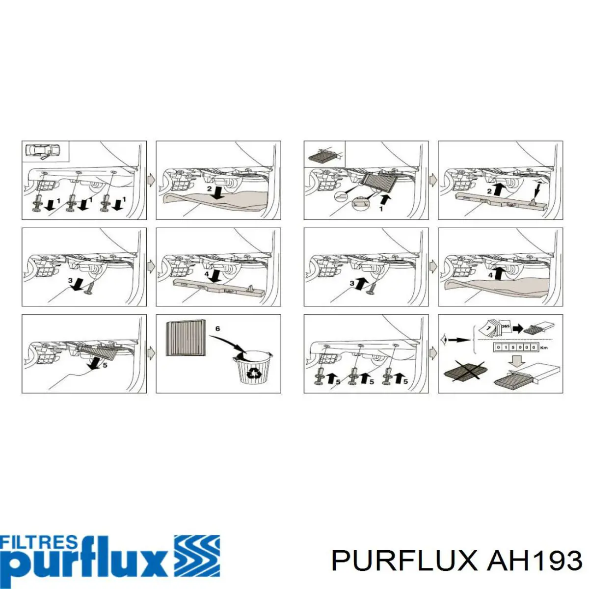 AH193 Purflux Filtro de salão