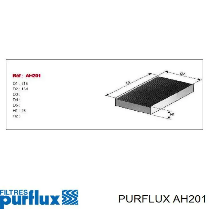 Filtro de salão Purflux AH201 preço, a partir de 6,47 USD