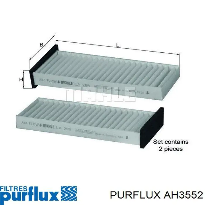AH3552 Purflux Filtro de salão