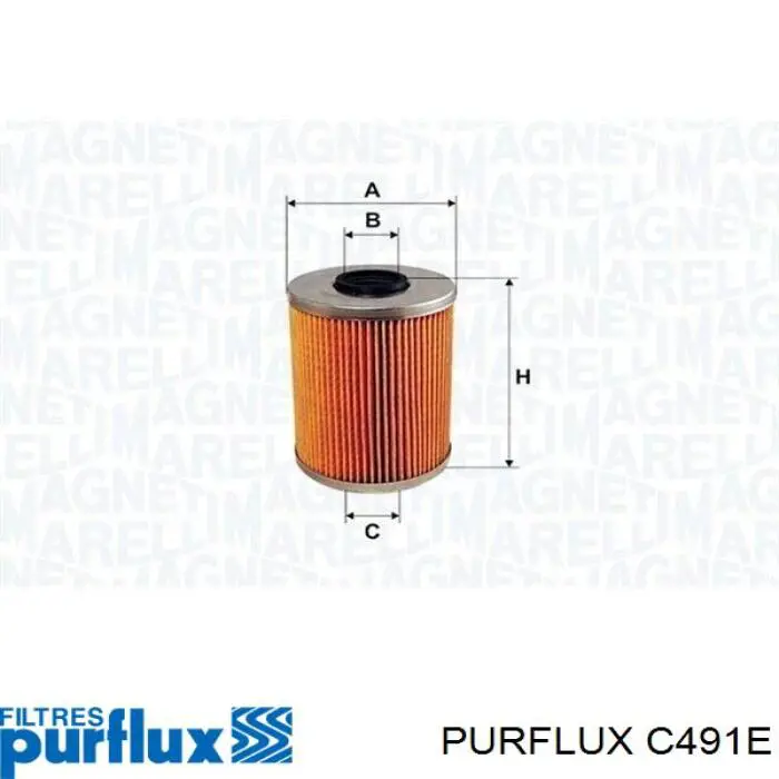 Filtro de combustível C491E Purflux