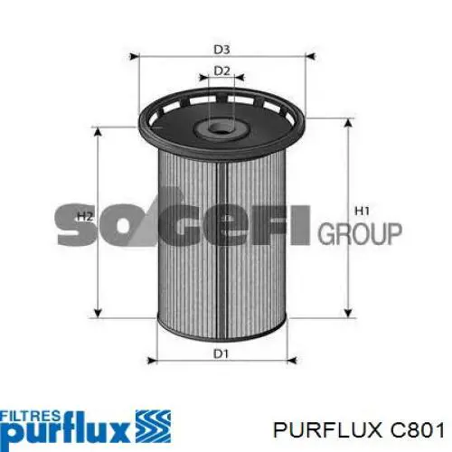 Filtro de combustível Purflux C801 preço, a partir de 21,71 USD