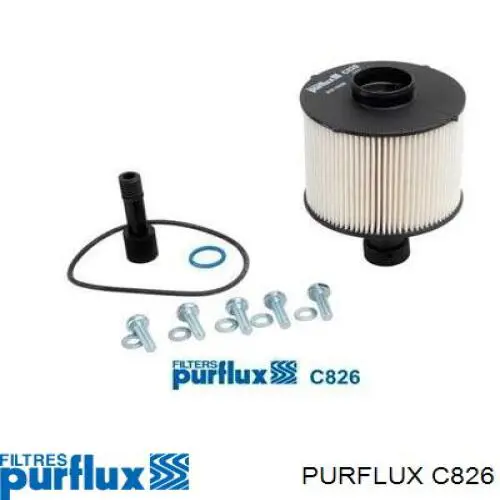 Filtro de combustível C826 Purflux