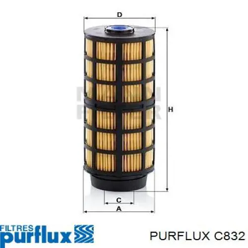 Filtro de combustível C832 Purflux