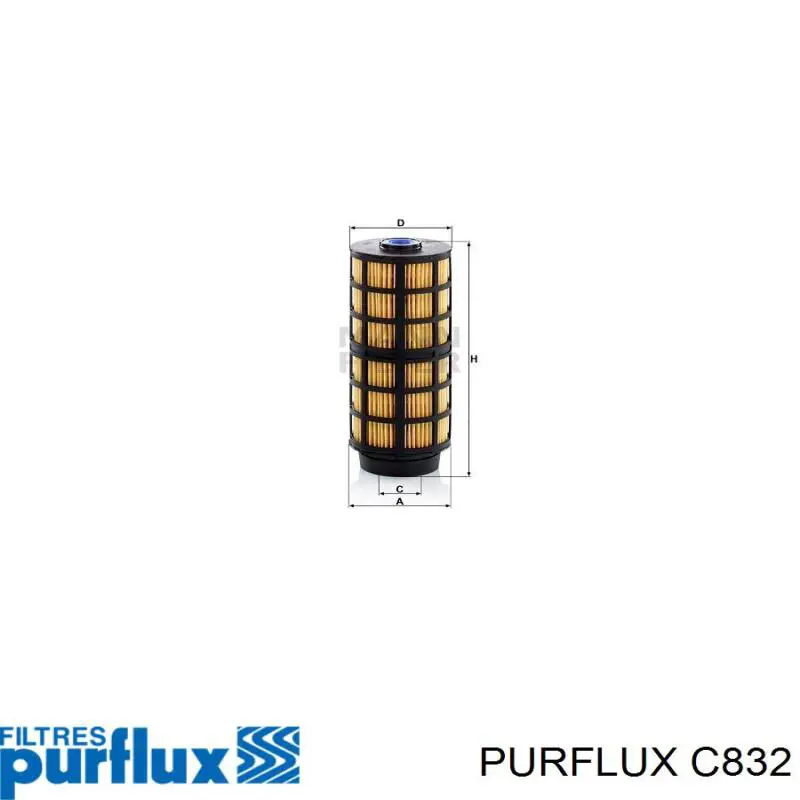 C832 Purflux Filtro de combustível