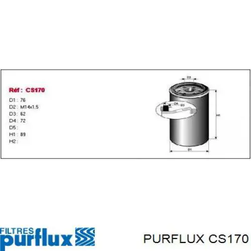 CS170 Purflux Filtro de combustível