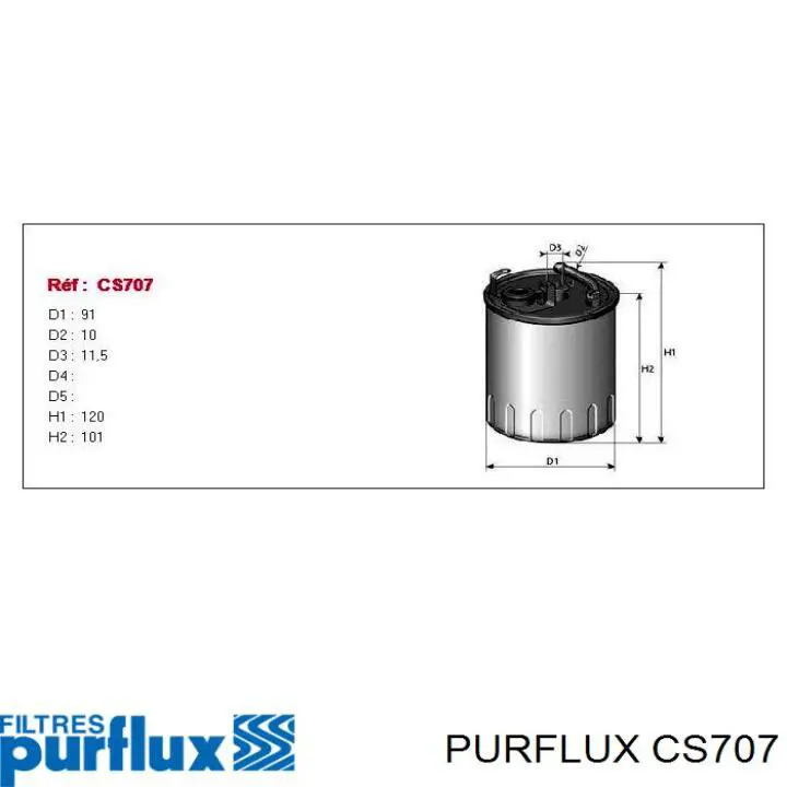 CS707 Purflux Filtro de combustível