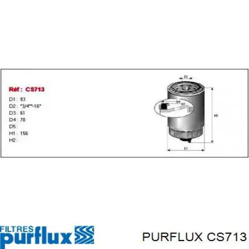 CS713 Purflux Filtro de combustível