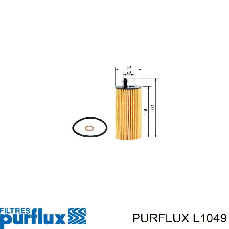 Compre L1049 Purflux Filtro de óleo