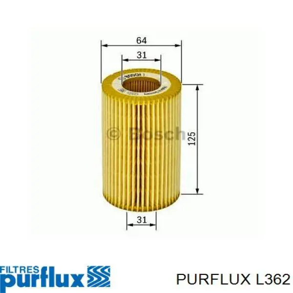 L362 Purflux Filtro de óleo