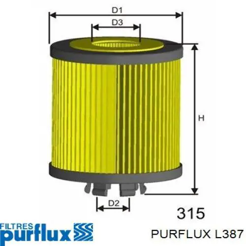 Filtro de óleo Purflux L387 preço, a partir de 6,57 USD