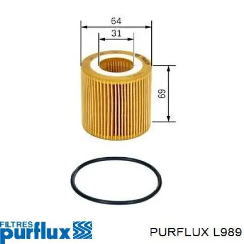 Filtro de óleo Purflux L989 preço, a partir de 8,53 USD