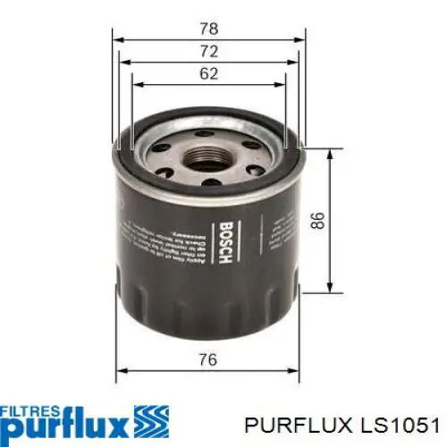 Filtro de óleo Purflux LS1051 preço, a partir de 12,11 USD