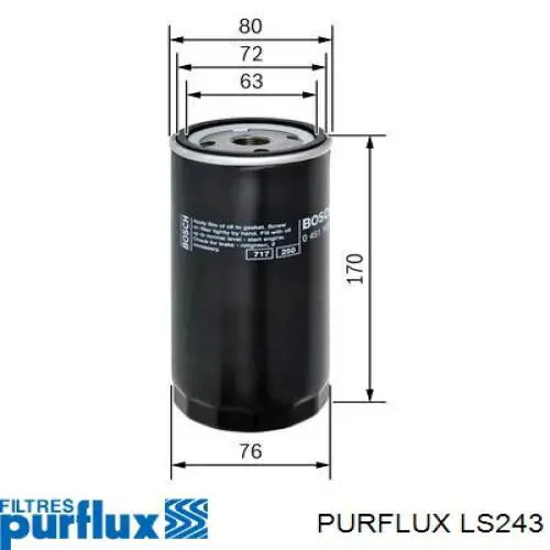 Compre LS243 Purflux Filtro de óleo