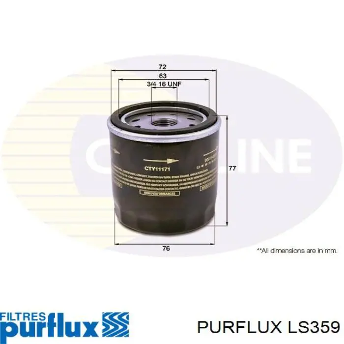Filtro de óleo Purflux LS359 preço, a partir de 5,55 USD