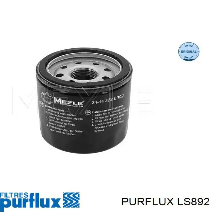 Filtro de óleo LS892 Purflux
