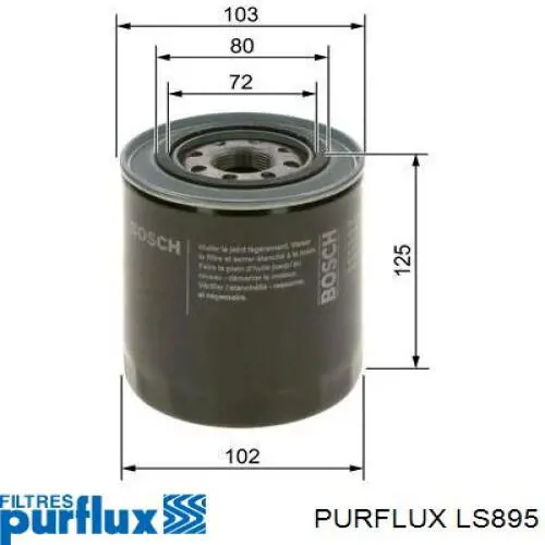 Filtro de óleo LS895 Purflux