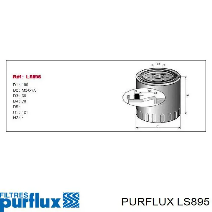 Filtro de óleo Purflux LS895 preço, a partir de 18,20 USD