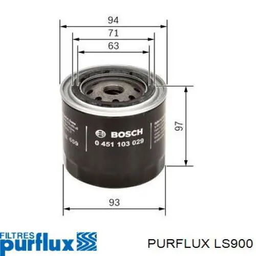 Compre LS900 Purflux Filtro de óleo