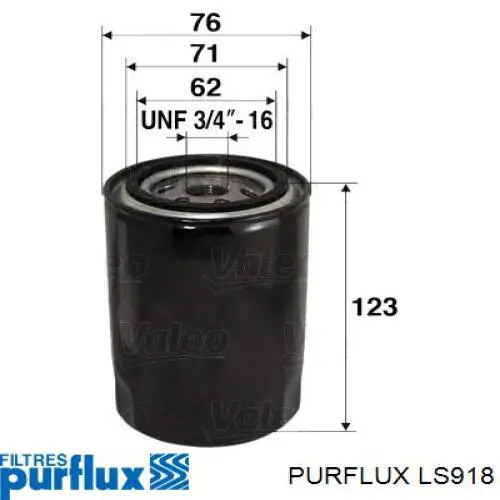 Filtro de óleo LS918 Purflux