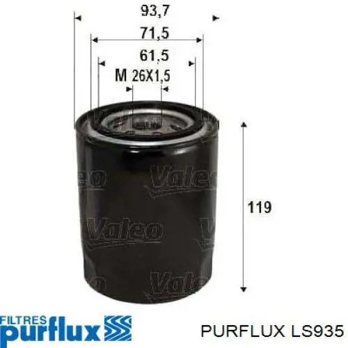 Filtro de óleo Purflux LS935 preço, a partir de 11,83 USD