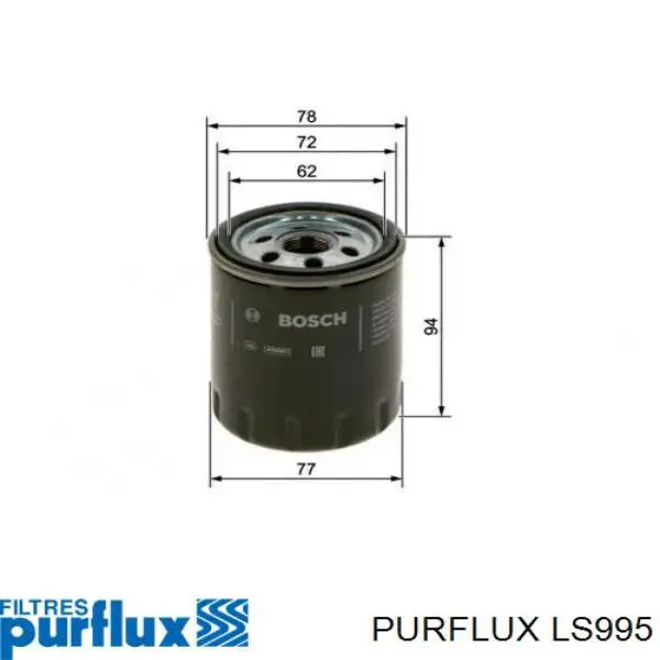 Filtro de óleo Purflux LS995 preço, a partir de 8,91 USD