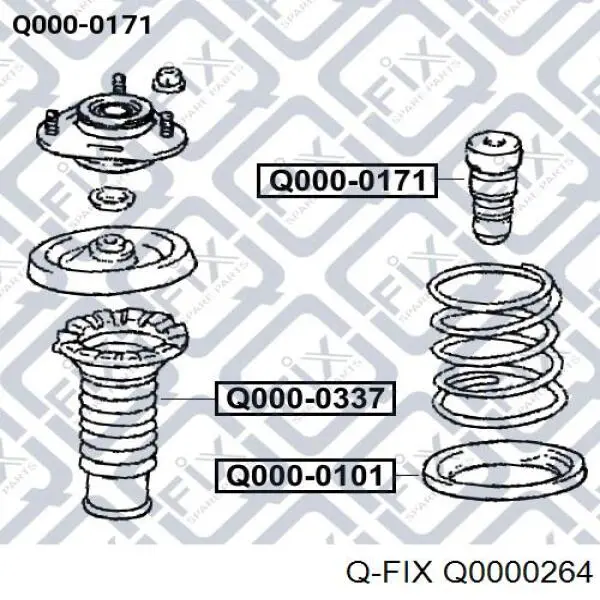 Compre Q0000264 Q-fix Bota de proteção de amortecedor dianteiro