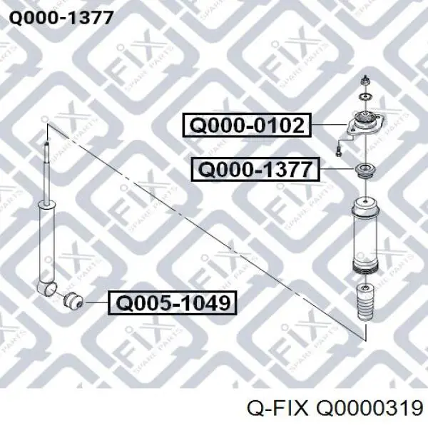 Q0000319 Q-fix Bota de proteção de amortecedor dianteiro