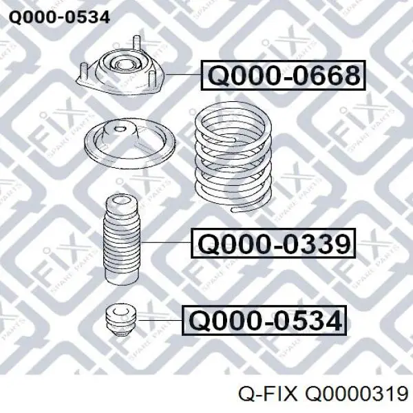Compre Q0000319 Q-fix Bota de proteção de amortecedor dianteiro