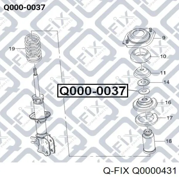 Rolamento de suporte do amortecedor dianteiro Q-fix Q0000431 preço, a partir de 28,06 USD
