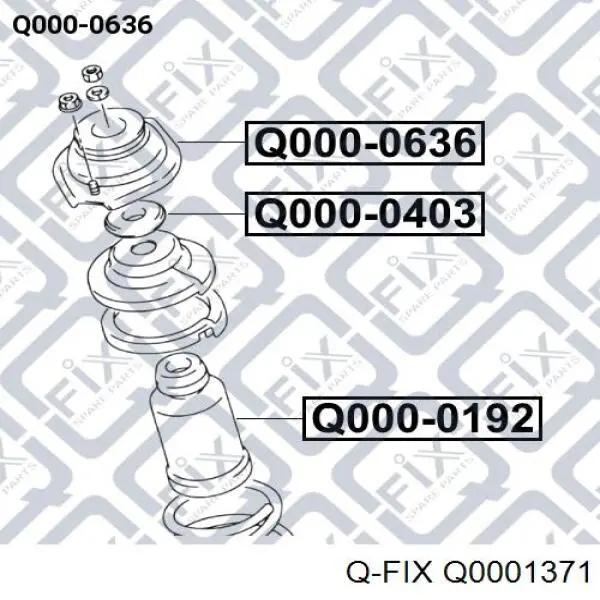 Suporte de amortecedor dianteiro direito Q-fix Q0001371 preço, a partir de 26,48 USD