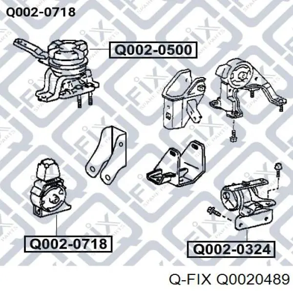 Q0020489 Q-fix Coxim (suporte) direito de motor