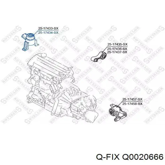 Compre Q0020666 Q-fix Coxim (suporte) direito de motor