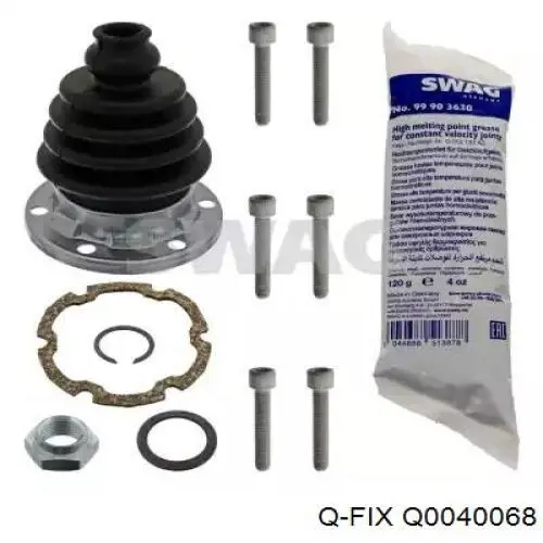 Q0040068 Q-fix Bota de proteção interna direita de junta homocinética do semieixo dianteiro