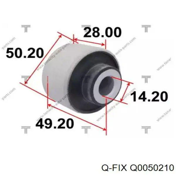 Bloco silencioso dianteiro do braço oscilante inferior Q-fix Q0050210 preço, a partir de 11,19 USD
