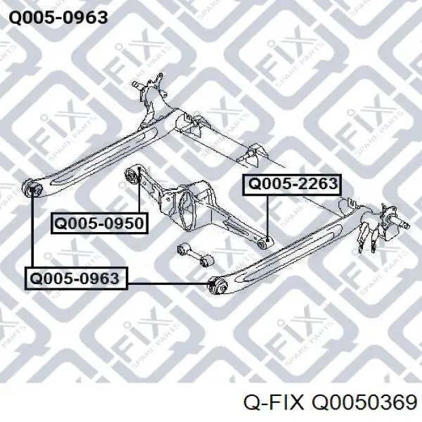 Bloco silencioso dianteiro do braço oscilante inferior Q0050369 Q-fix