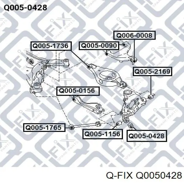 Q0050428 Q-fix Bloco silencioso de amortecedor traseiro