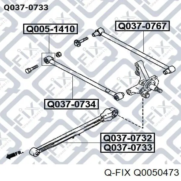 Compre Q0050473 Q-fix Bloco silencioso traseiro de braço oscilante traseiro longitudinal