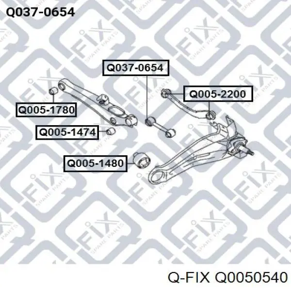 Bloco silencioso da barra Panhard (de suspensão traseira) Q0050540 Q-fix