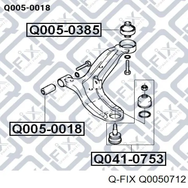 Bucha (bloco silencioso) da barra de direção Q-fix Q0050712 preço, a partir de 4,45 USD