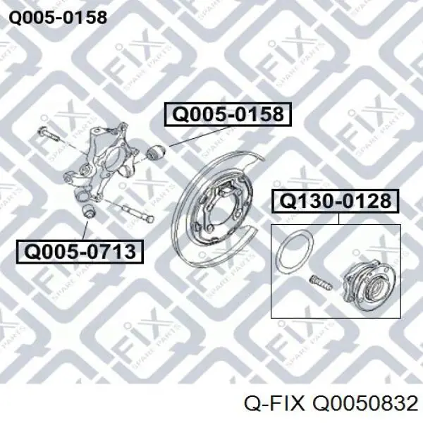 Bloco silencioso do pino de apoio traseiro Q-fix Q0050832